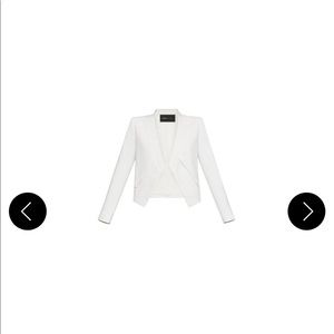 BCBG white blazer open front Lloyd blazer